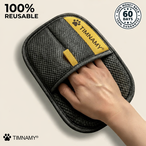 TIMNAMY®🌿 Electrostatic Pet Hair Removal Glove – Lifts Embedded Fur in Seconds, Reusable & Washable, Works on Sofas, Clothes & Cars