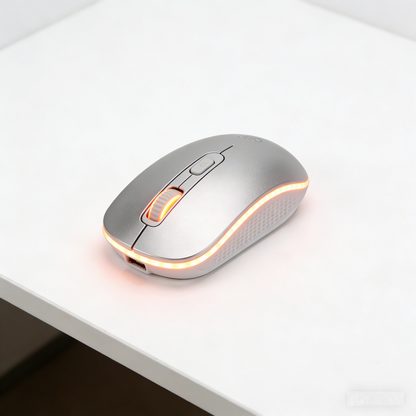GlowSync Rechargeable Wireless Mouse: The Warm LED Ergonomic Mouse