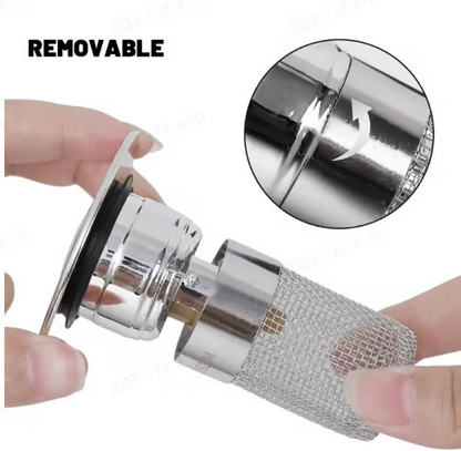 Last Day Promotion 49% OFF🔥TIMNAMY® Pop Up Sink Drain Strainer----🛀Removes odors and prevents blockages