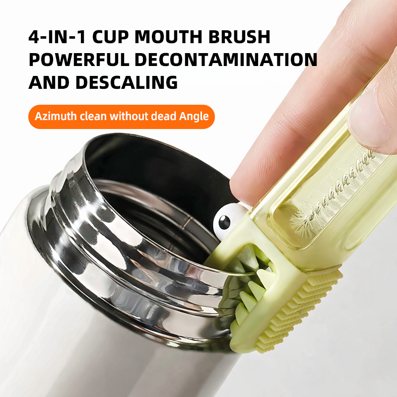 (🔥🐳Last Day Promotion-48%OFF)TIMNAMY® 4 in 1 Multifunctional Cleaning Brush---Ideal for cleaning cups, window tracks, keyboard crevices, sink seams, tile grout, car air vents, and tight corners.