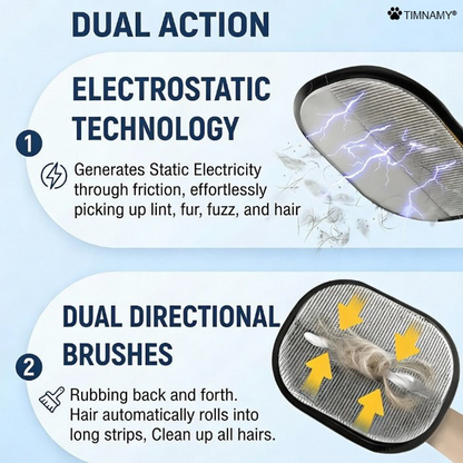 TIMNAMY®🌿 Electrostatic Pet Hair Removal Glove – Lifts Embedded Fur in Seconds, Reusable & Washable, Works on Sofas, Clothes & Cars