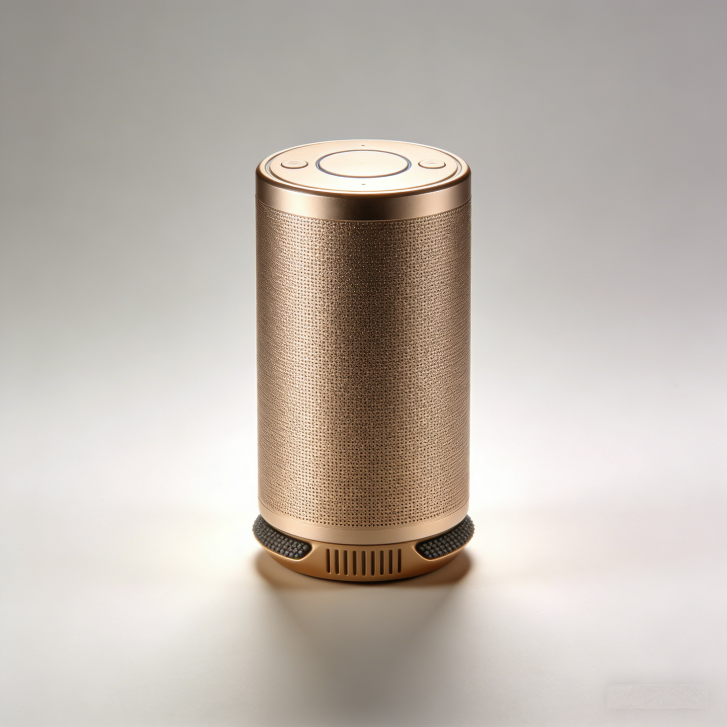 AuraCove Portable Bluetooth Speaker: The Gold Fabric Cylinder Sound Companion