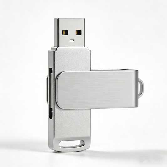 Rotacore Metal Swivel USB Drive: The Brushed Aluminum Portable Storage
