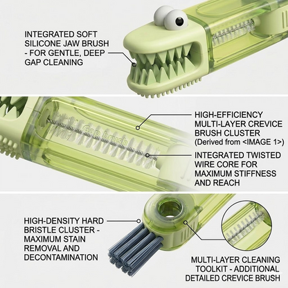 (🔥🐳Last Day Promotion-48%OFF)TIMNAMY® 4 in 1 Multifunctional Cleaning Brush---Ideal for cleaning cups, window tracks, keyboard crevices, sink seams, tile grout, car air vents, and tight corners.