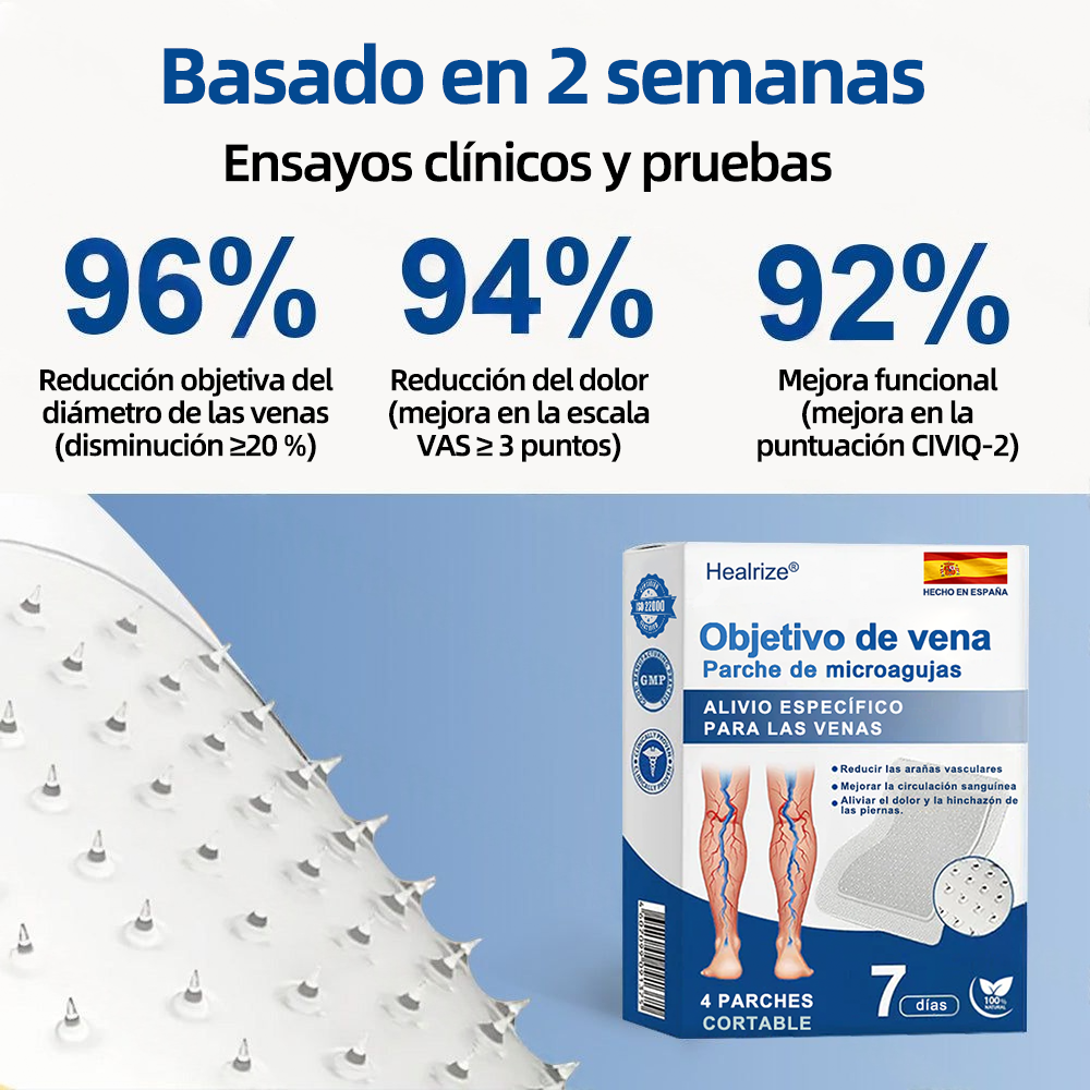 🇪🇸👨‍⚕️👍✅Healrize® Parche Microneedle VeinTarget🛡️Alivio Instantáneo, Resultados a Largo Plazo🛡️