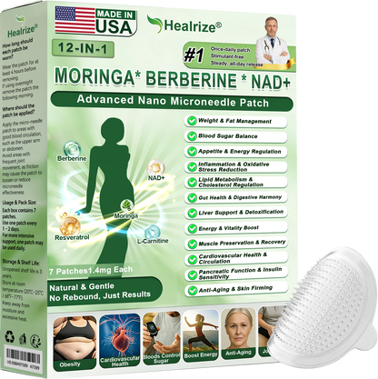 𝑶𝒇𝒇𝒊𝒄𝒊𝒂𝒍 𝑺𝒕𝒐𝒓𝒆  |  H𝐞a𝐥r𝐢z𝐞® 1𝟐-𝐈N-1 M𝐨r𝐢n𝐠a * B𝐞r𝐛e𝐫i𝐧e * N𝐀D+ 𝐀d𝐯a𝐧c𝐞d N𝐚n𝐨 𝐌i𝐜r𝐨n𝐞e𝐝l𝐞 𝐏a𝐭c𝐡 (𝐎𝐧𝐜𝐞 𝐃𝐚𝐢𝐥𝐲, 𝐯𝐢𝐬𝐢𝐛𝐥𝐞 𝐜𝐡𝐚𝐧𝐠𝐞𝐬 𝐢𝐧 𝟕 𝐝𝐚𝐲𝐬） F𝐨r 𝐎𝐛𝐞𝐬𝐢𝐭𝐲, 𝐋o𝐨s𝐞 𝐒k𝐢n, 𝐃𝐢𝐚𝐛𝐞𝐭𝐞𝐬, 𝐒𝐥𝐞𝐞𝐩 𝐀𝐩𝐧𝐞𝐚, 𝐀𝐧𝐝 𝐉𝐨𝐢𝐧𝐭 𝐈𝐬𝐬𝐮𝐞𝐬🚛🗓️
